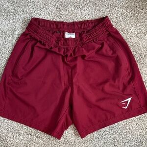 Gymshark Men's Burgundy Athletic Shorts